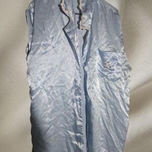 Light Blue Satin Nightgown